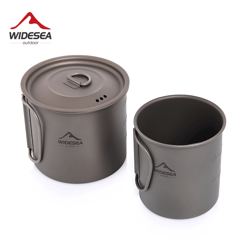 Camping Cooking Ware Set - Tasse de camping Widesea en titane,