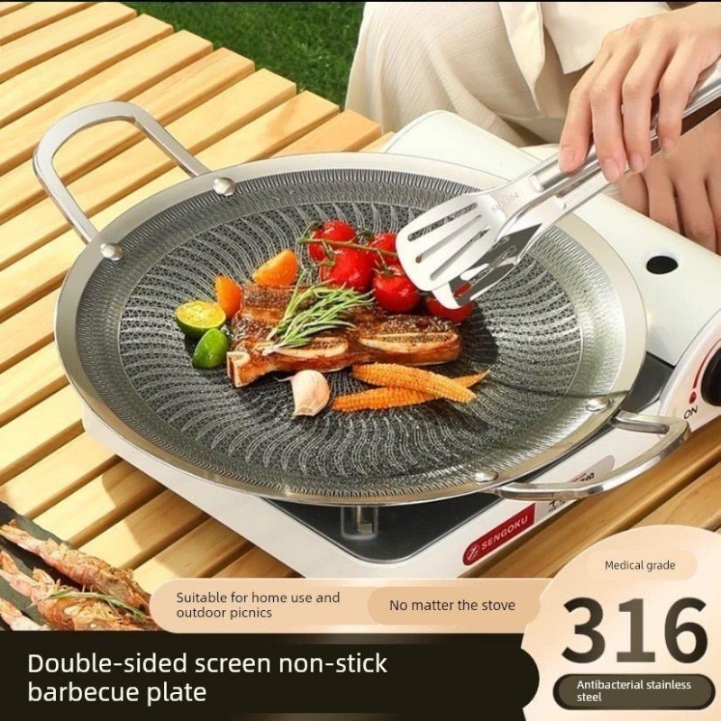 Camping Cooking Kitchen - Poêle de cuisson multifonctionnelle en acier