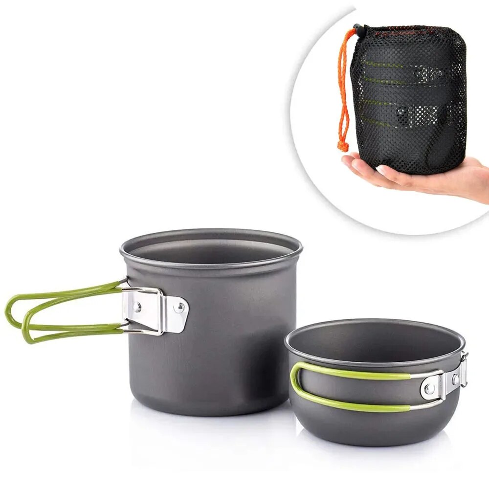 Camping Cooking Ware Set - Ustensiles de cuisine de Camping, Kit