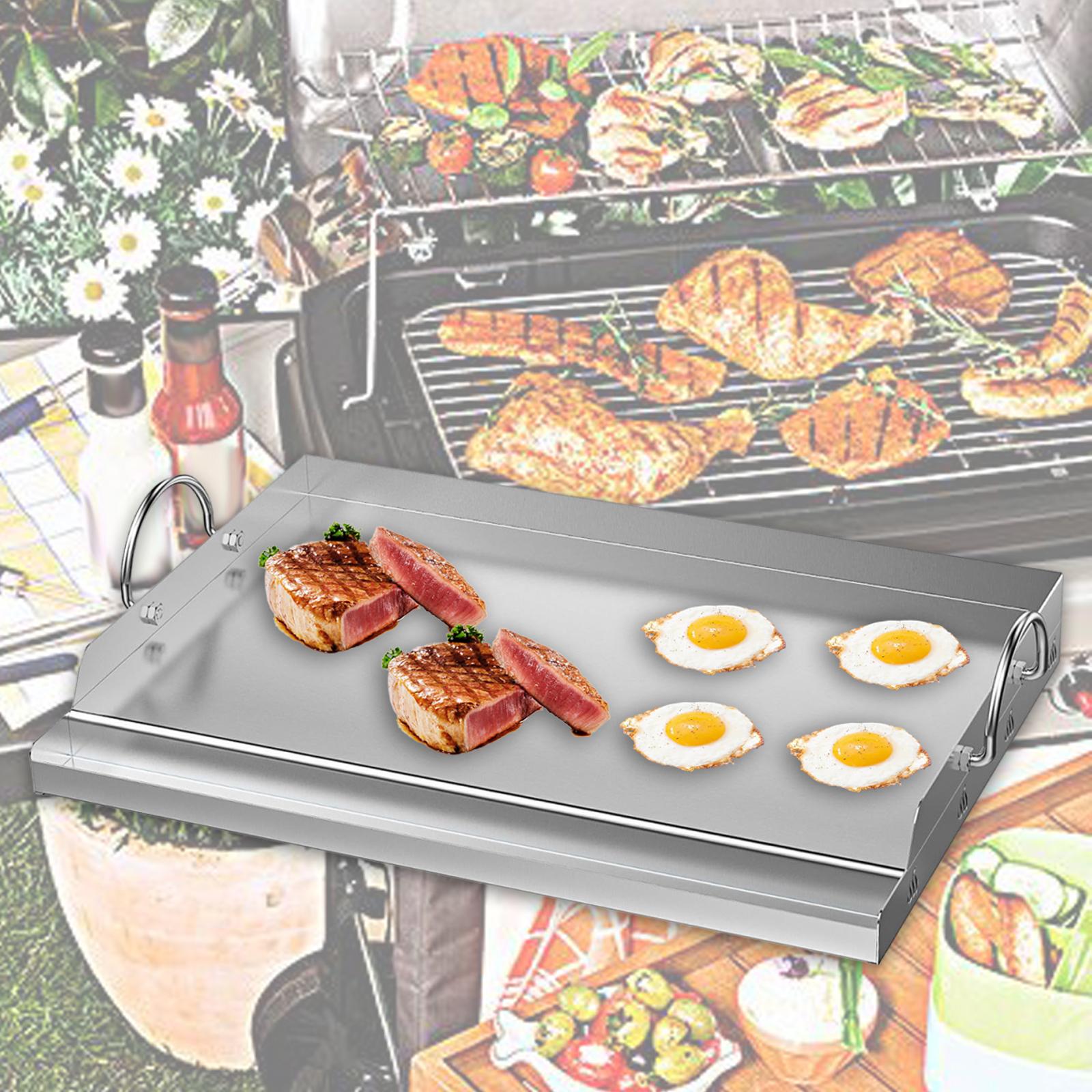Camping Cooking Flat Top - Plaque de cuisson en acier inoxydable,