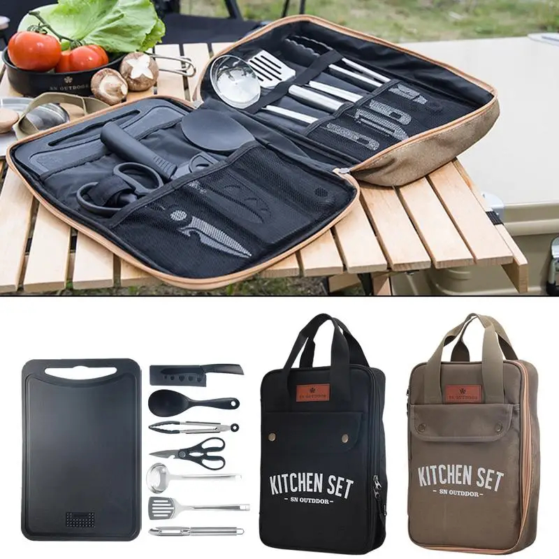 Camping Cooking Pack - Ensemble de 8 ustensiles de cuisine