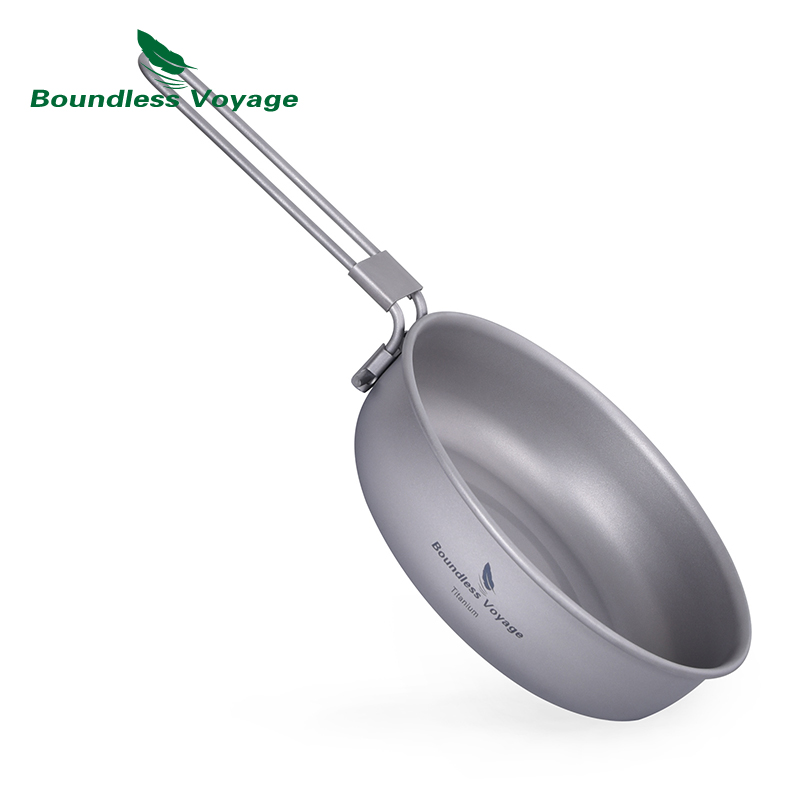 Camping Cooking Range - Poêle à frire en titane ultralégère,