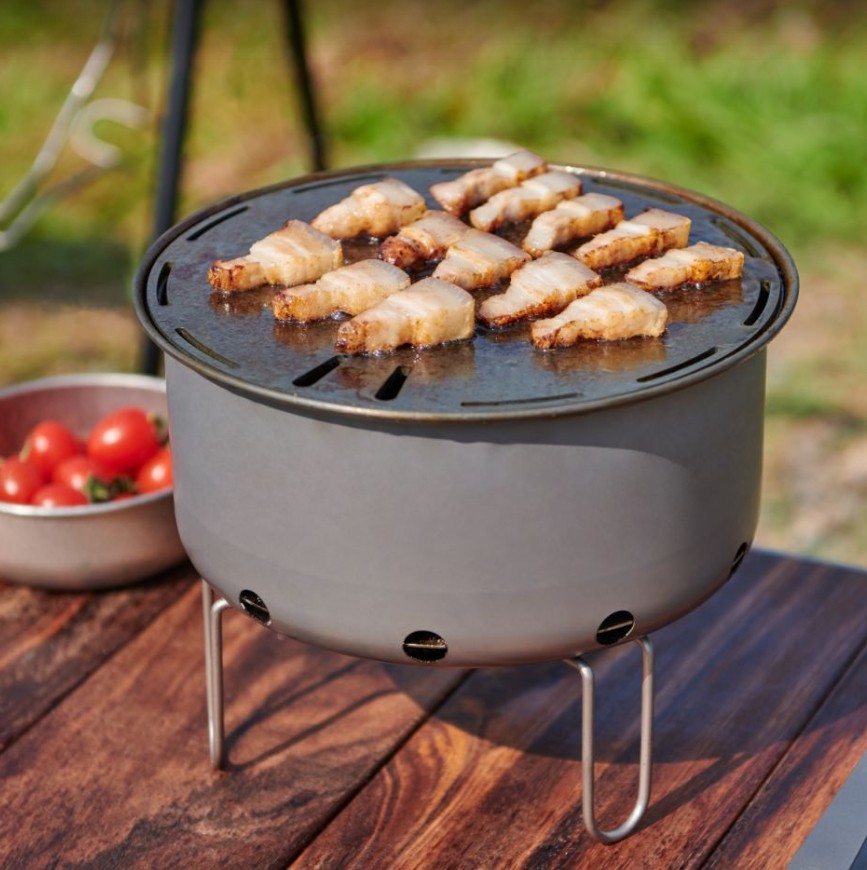 Camping Cooking Flat Top - Table de barbecue coréenne Portable en