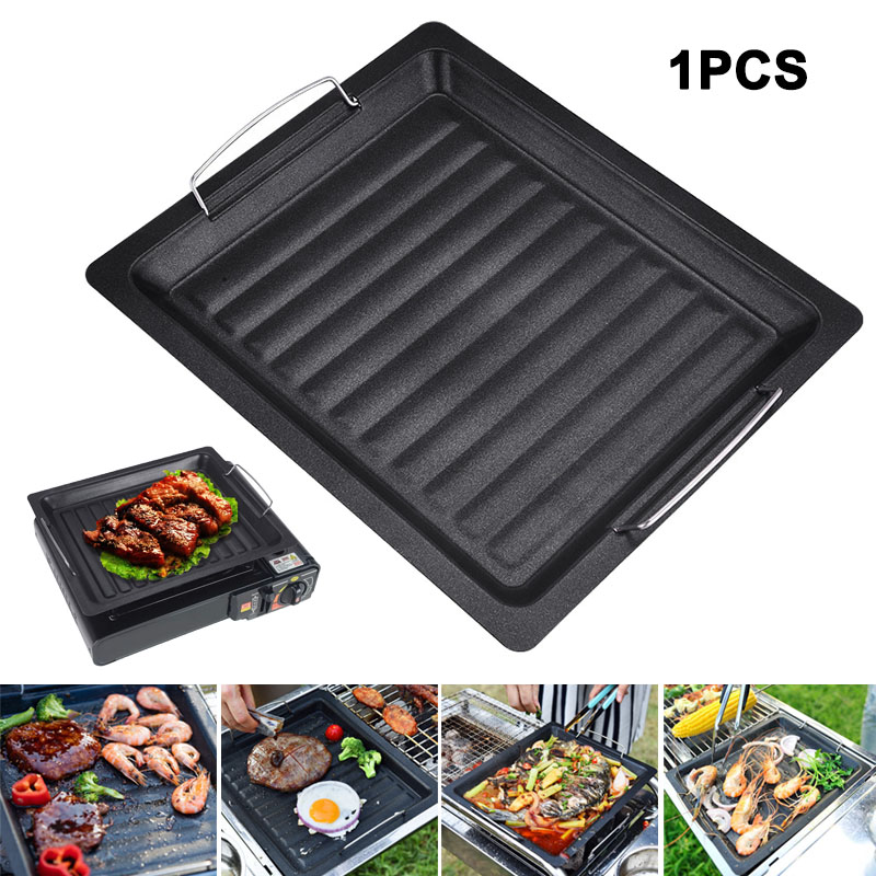 Camping Cooking Plate - Poêle à griller carrée épaisse pour