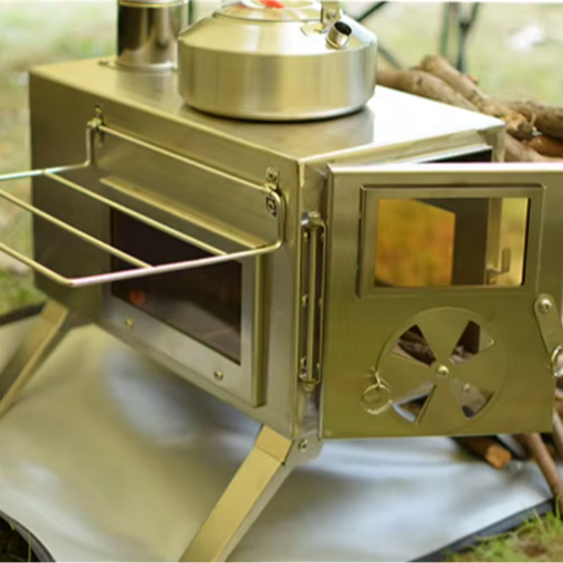 Camping Cooking Ovens - Réchaud BBQ portable en acier inoxydable,