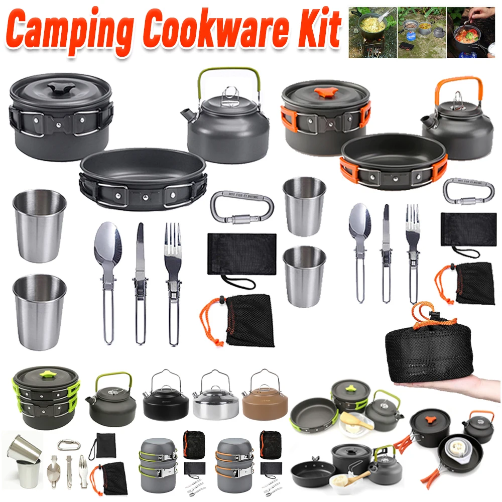 Camping Cooking Lightweight - Kit de cuisine de camping, bouilloire,
