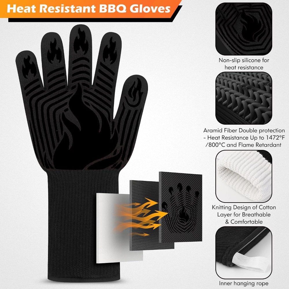 Camping Cooking Kitchen - Gants de barbecue, 1472 ° Gants