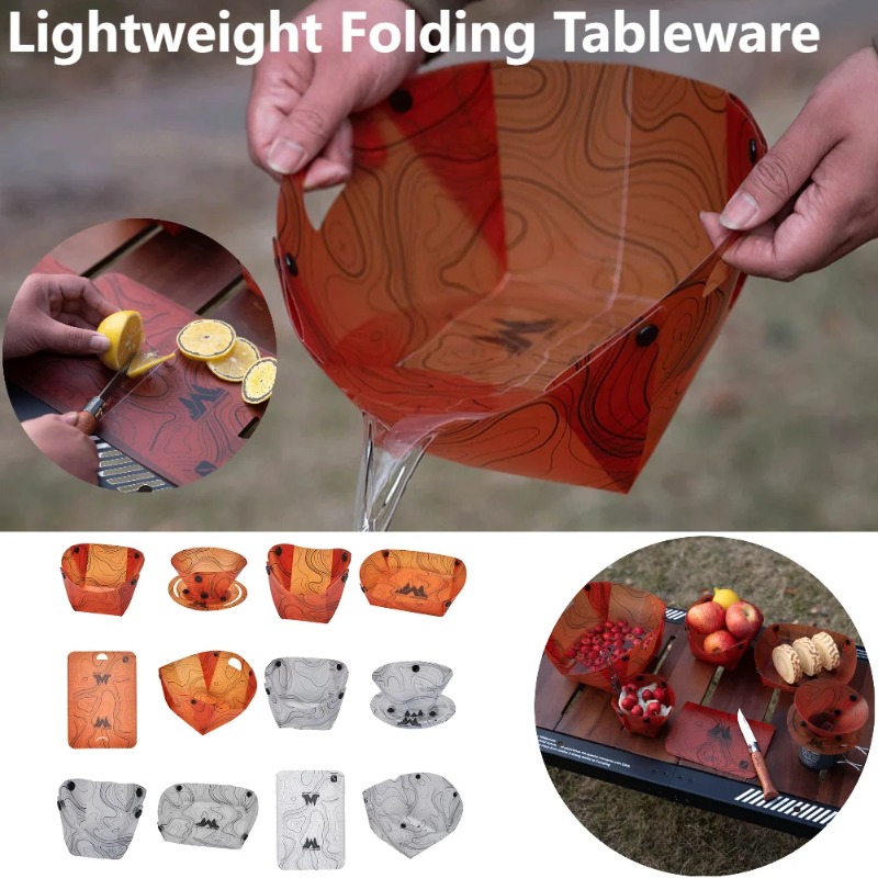 Camping Cooking Plate - Vaisselle de Camping pliable, bol Portable,
