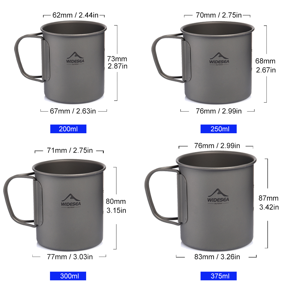 Tasse de camping Widesea en ti - Camping Cooking Ware Set avis et prix