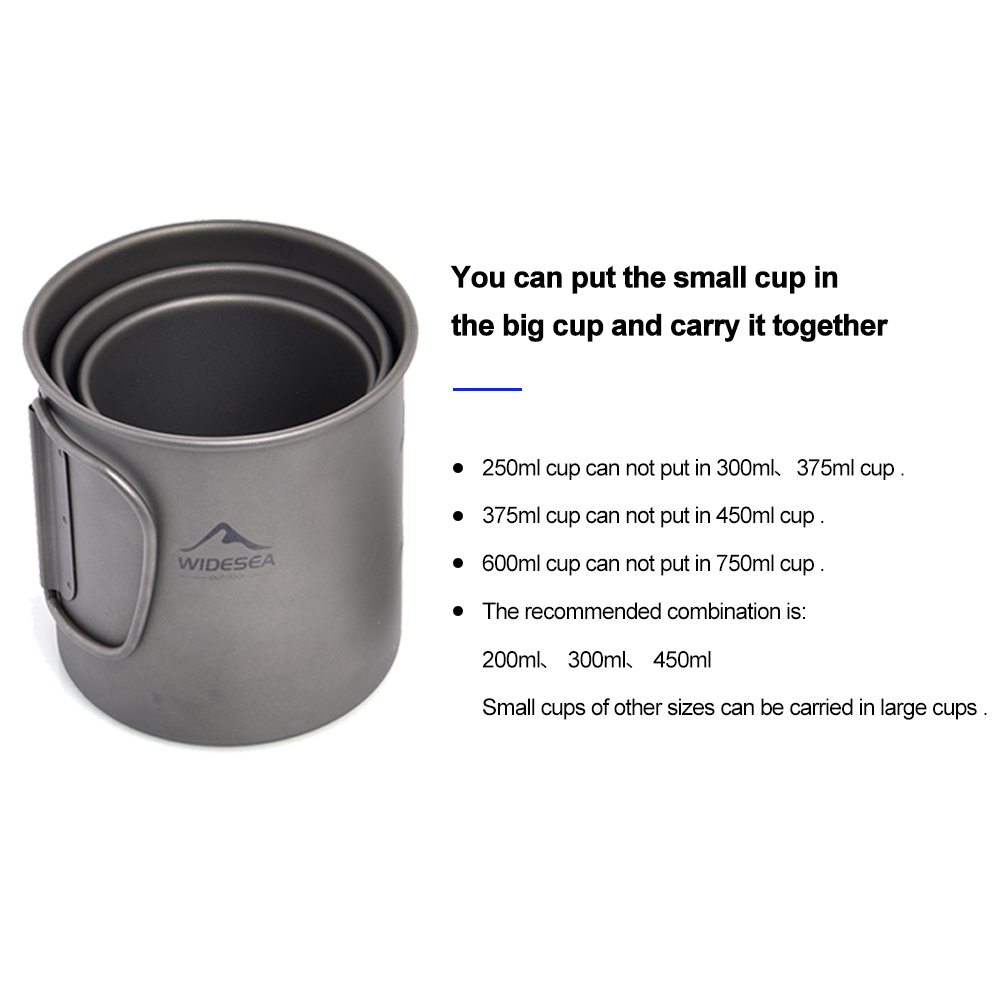 Tasse de camping Widesea en ti - Camping Cooking Ware Set avis et prix