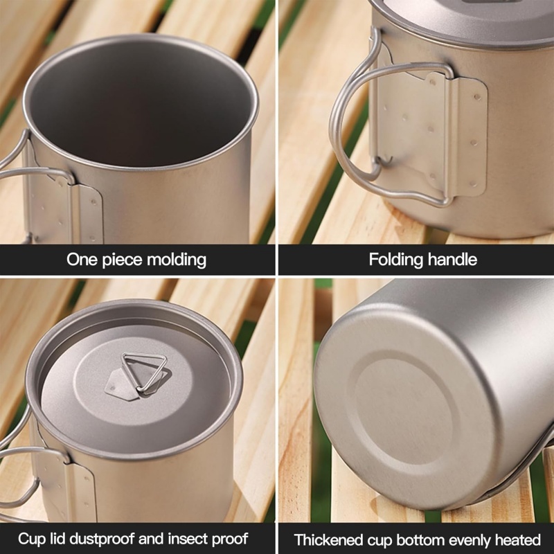 Mug de camping en titane avec  - Camping Cooking Ware Set avis et prix