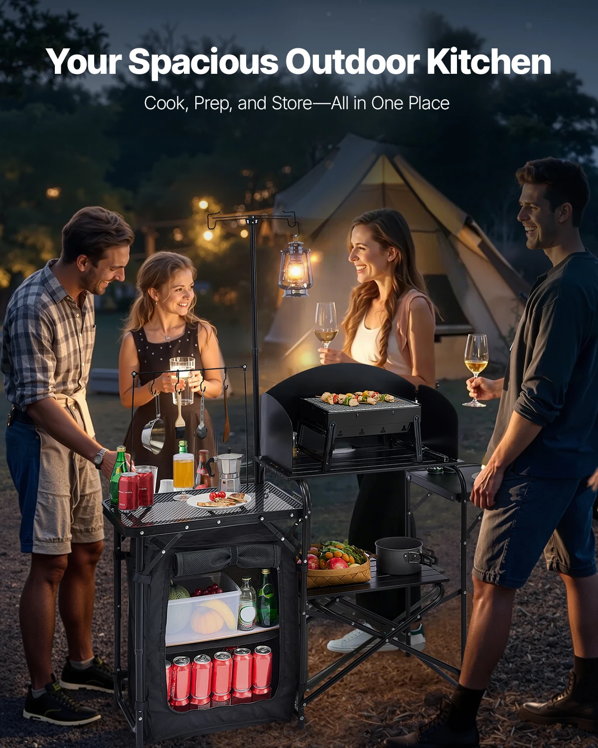 Table de Camping pliante, Tabl - Camping Cooking Cupboard avis et prix
