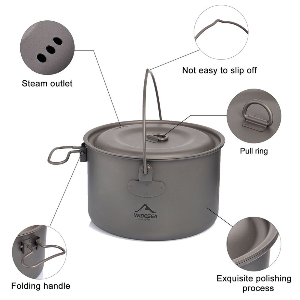 ESEA-Batterie de cuisine en ti - Camping Cooking Ware Set avis et prix