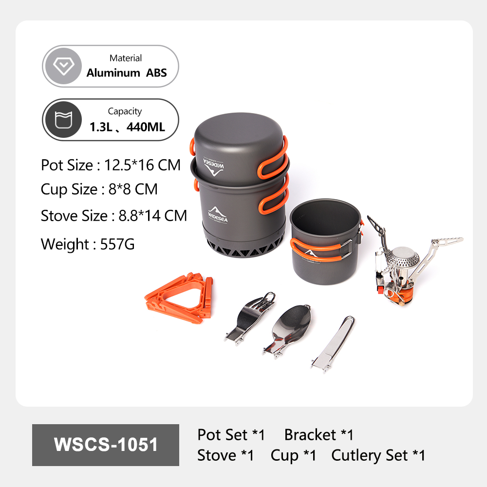 Widesea – ensemble d'ustensile - Camping Cooking Ware Set avis et prix
