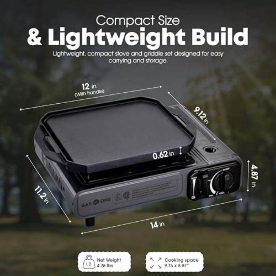 Réchaud à gaz butane GasOne GS - Camping Cooking Flat Top avis et prix