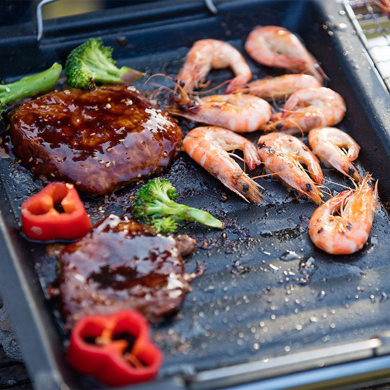 Poêle à griller carrée épaisse - Camping Cooking Plate avis et prix