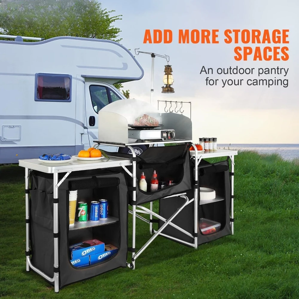 Une table de cuisine de campin - Camping Cooking Cupboard avis et prix