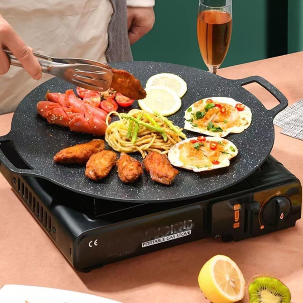 Poêle multi-usages antiadhésiv - Camping Cooking Range avis et prix