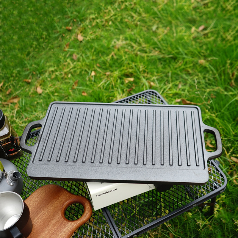 Poêle à griller double face en - Camping Cooking Flat Top avis et prix