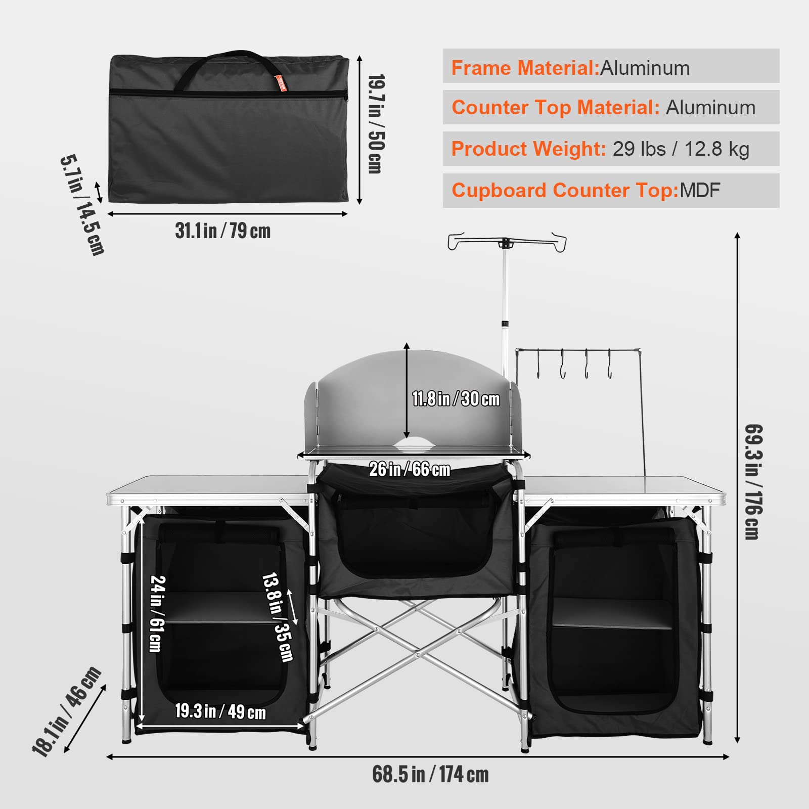 Table de cuisson pliante d'ext - Camping Cooking Cupboard avis et prix