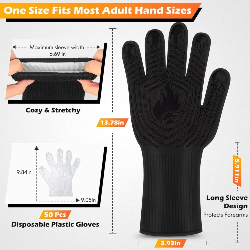 Gants de barbecue, 1472 ° Gant - Camping Cooking Kitchen avis et prix
